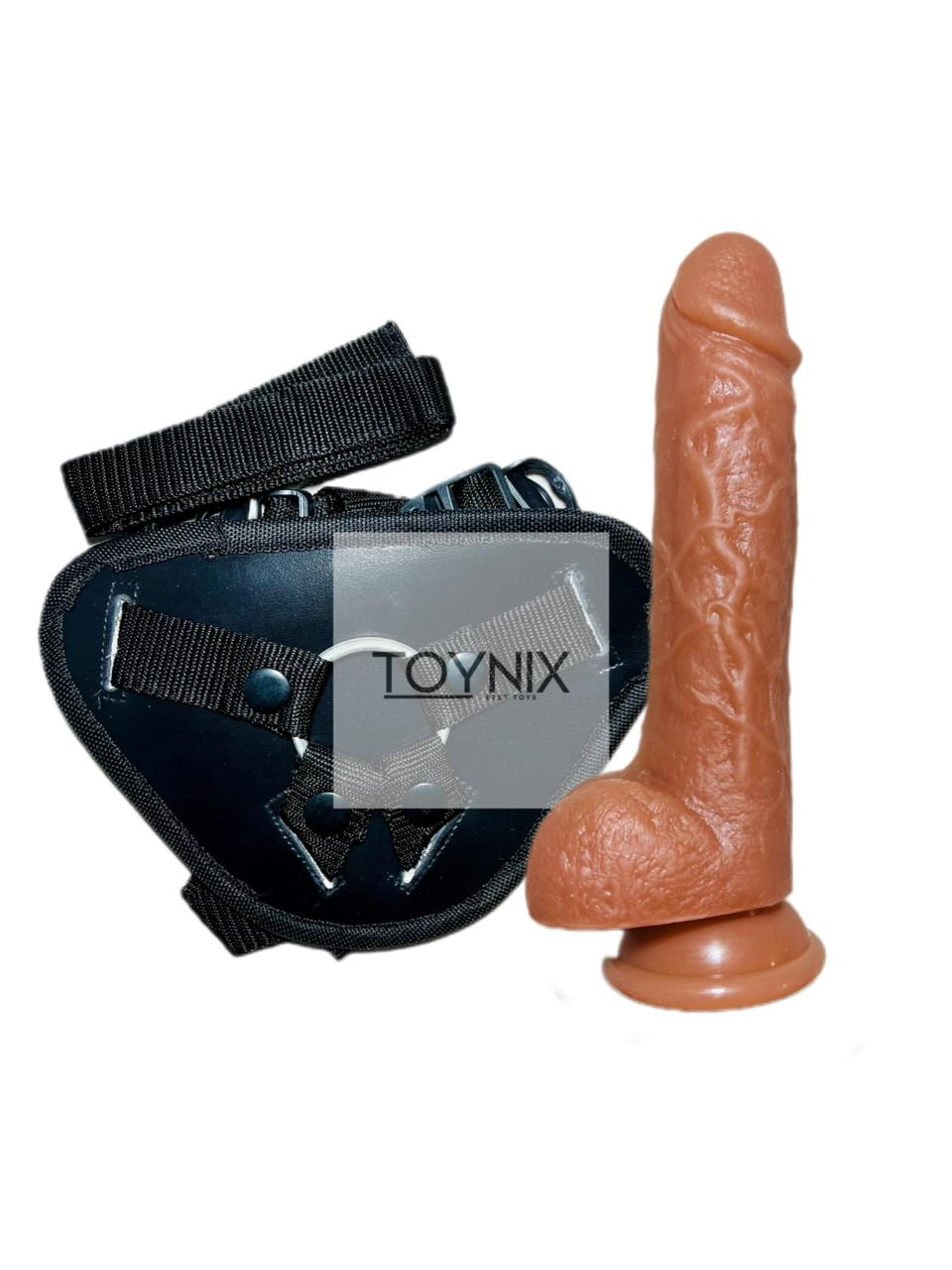 Dildo Solid 8 Inches With Belt/Strap Sillicon